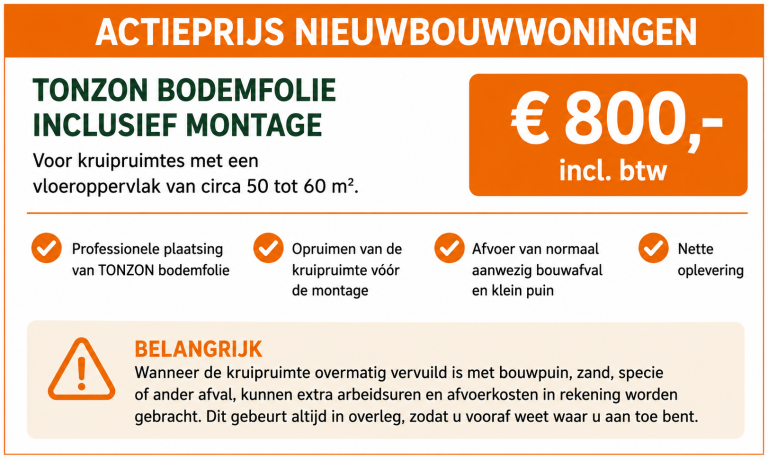 actieprijs tonzon bodemfolie